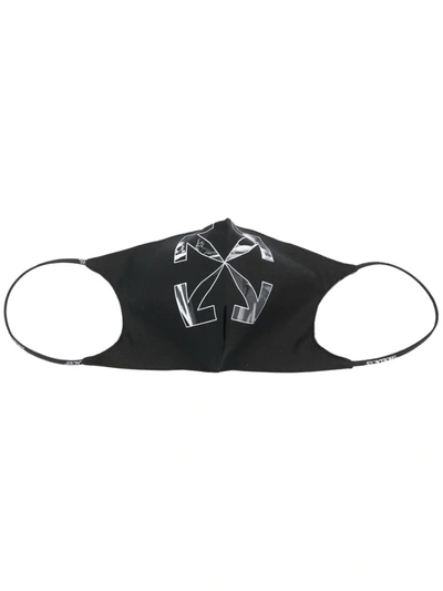 Shop Off-white Caravaggio Arrows-print Face Mask In Schwarz