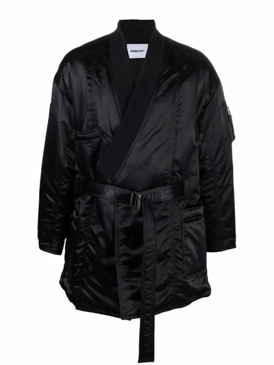Ambush Ma-1 Hybrid Wrap Coat In Schwarz