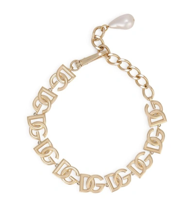 Shop Dolce & Gabbana Logo Necklace In Multi