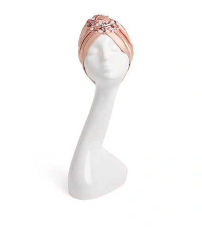 Shop Mary Jane Claverol Maryjane Claverol Coelho Beadedturban In Pink