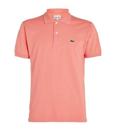 Shop Lacoste Logo Polo Shirt In Pink