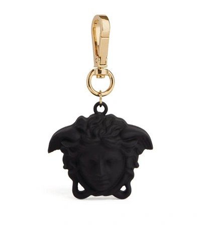 Shop Young Versace Medusa Charm In Black