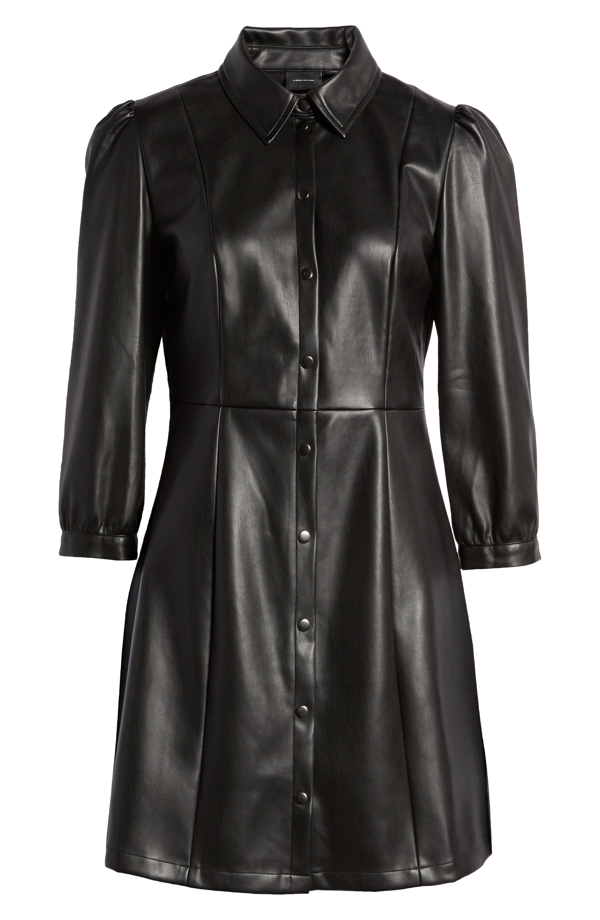 Butter Faux Leather Dress In Black | ModeSens