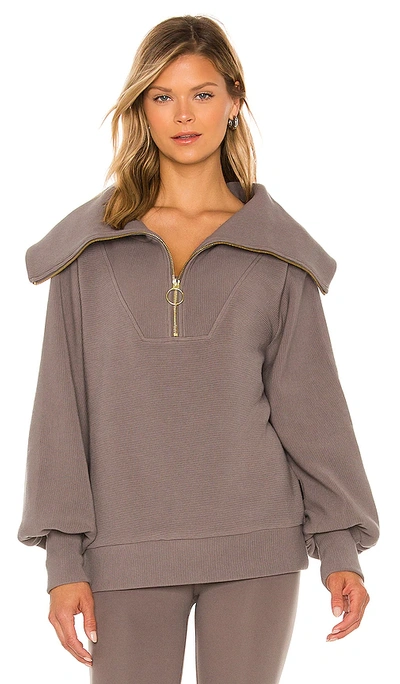 Shop Varley Vine Pullover In Charcoal