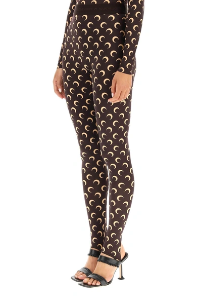 Shop Marine Serre All  Over Moon Leggings In Mixed Colours