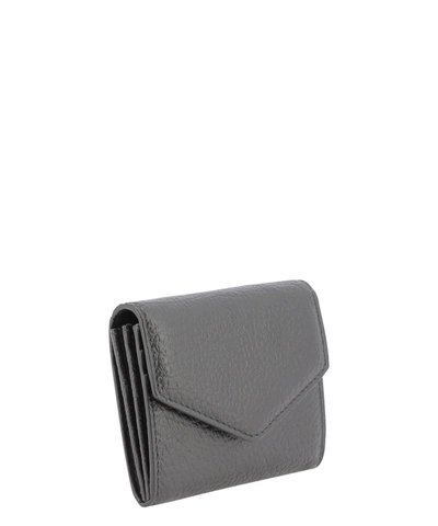 Maison Margiela Zip Compact Tri Fold Wallet In Black | ModeSens