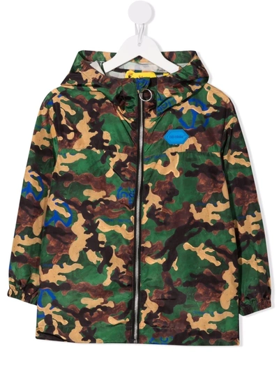 Shop Off-white Camouflage-print Arrows Windbreaker In Green