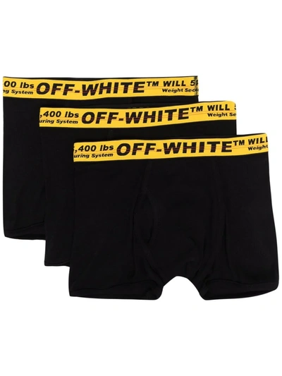 Shop Off-white Industrial Boxer Tri-pack In Black