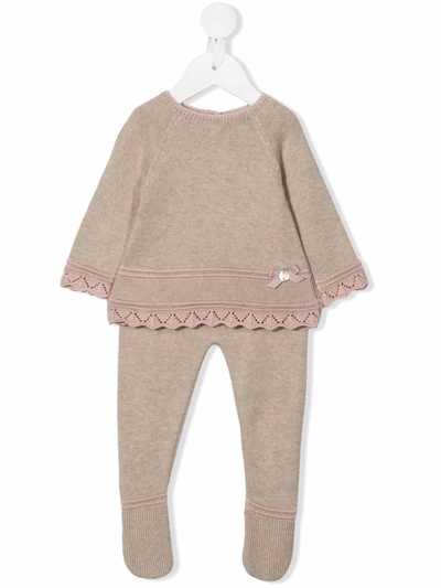Shop Paz Rodriguez Knit Baby Set In Neutrals