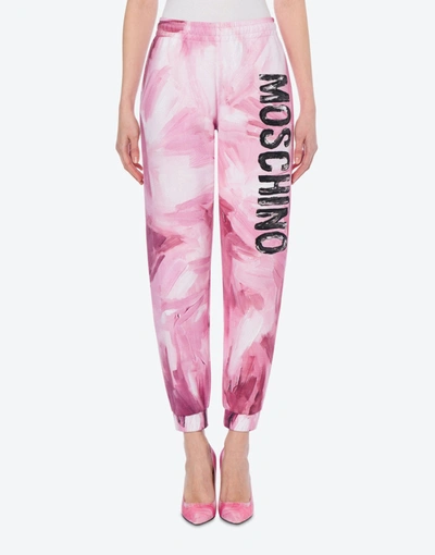 Shop Moschino Painting Fleece Jogging In Pink