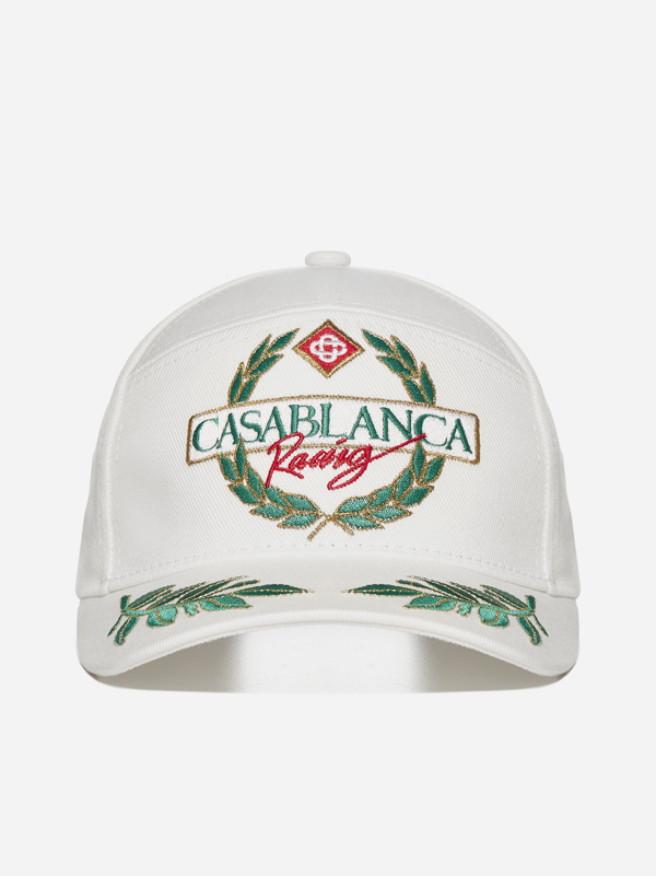 Casablanca Racing Logo-embroidered Baseball Cap In Weiss | ModeSens
