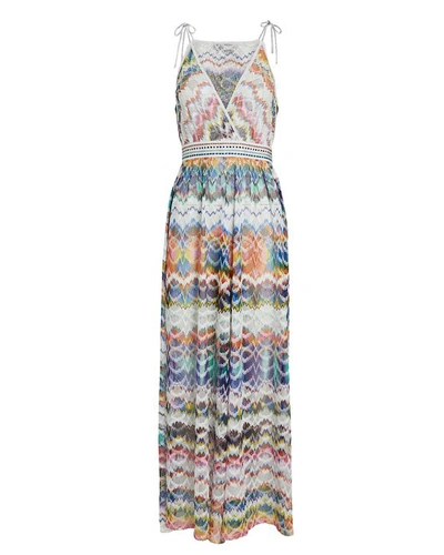 Shop Missoni Knit Chevron Sleeveless Jumpsuit In Multi