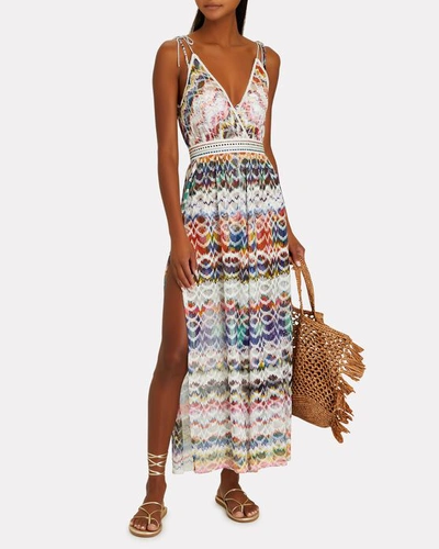 Shop Missoni Knit Chevron Sleeveless Jumpsuit In Multi