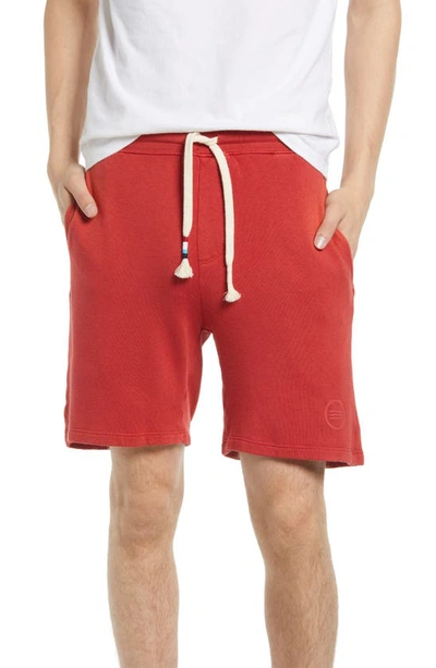 Shop Sol Angeles Waves Drawstring Shorts In Crimson