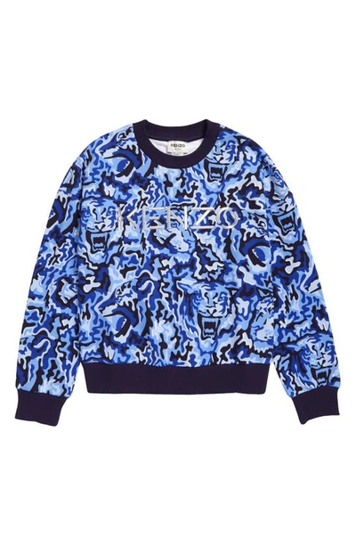 Sweatshirt with Motif - Dark blue/tiger - Kids