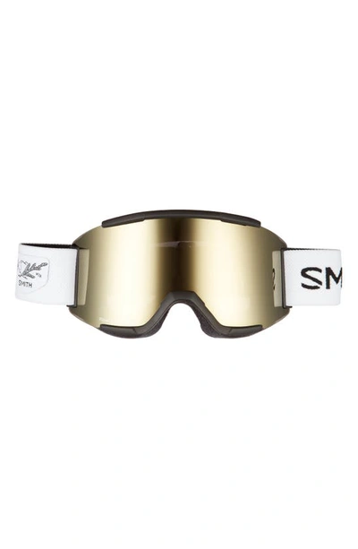 Shop Smith Squad 180mm Chromapop™ Snow Goggles In Ac Mary Rand Black Gold