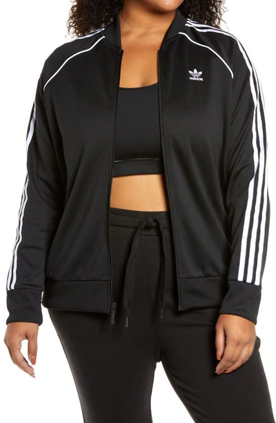 Shop Adidas Originals Primeblue Sst Track Jacket In Black/ White