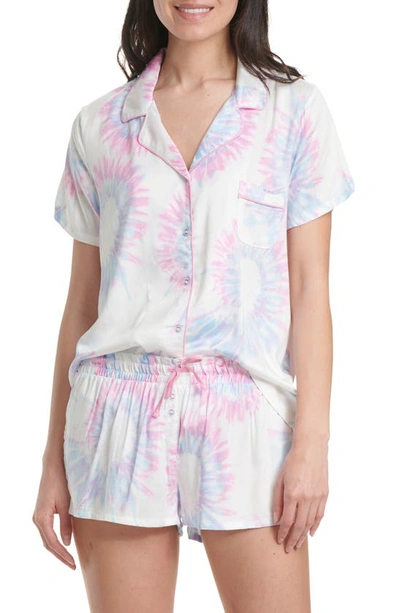 Shop Splendid Short Pajamas In Burst Tie Dye