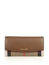 BURBERRY Porter Leather & Check Continental Wallet