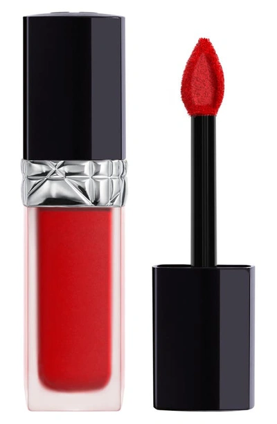 Shop Dior Rouge  Forever Liquid Transfer Proof Lipstick In 999 Forever