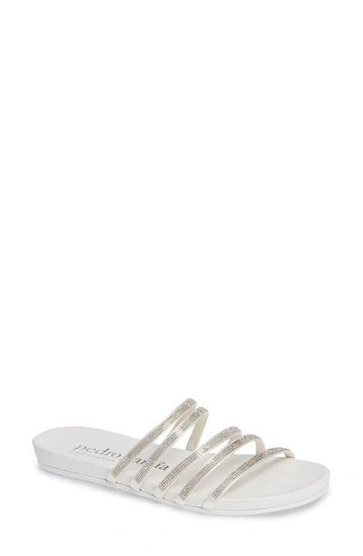 Shop Pedro Garcia Gala Slide Sandal In Diamond Satin