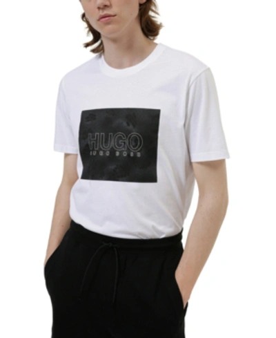 HUGO - Crew-neck T-shirt in cotton jersey with box logo