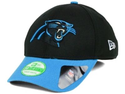 Shop New Era Carolina Panthers Jr Team Classic 39thirty Cap In Black/blue