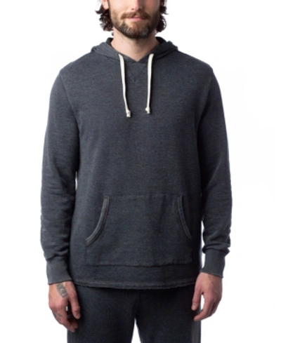 Shop Alternative Apparel Men's School Yard French Terry Hoodie In Washed Black