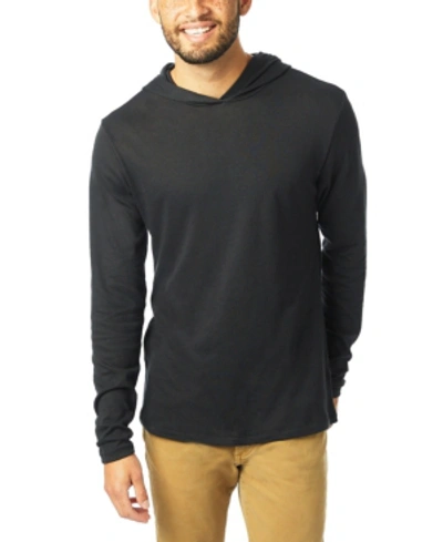 Shop Alternative Apparel Men's Keeper Jersey Pullover Hoodie In Black