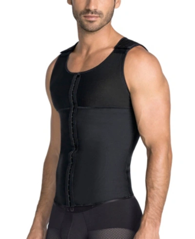 Shop Leo Men's Firm Shaper Vest With Back Support In Black