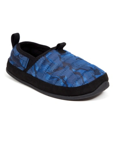 Shop Deer Stags Little Boys Slippersooz Lil Yuma Sock Cushioned Clog Slippers In Blue Camo