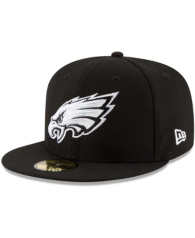 Shop New Era Men's Philadelphia Eagles B-dub 59fifty Fitted Hat In Black