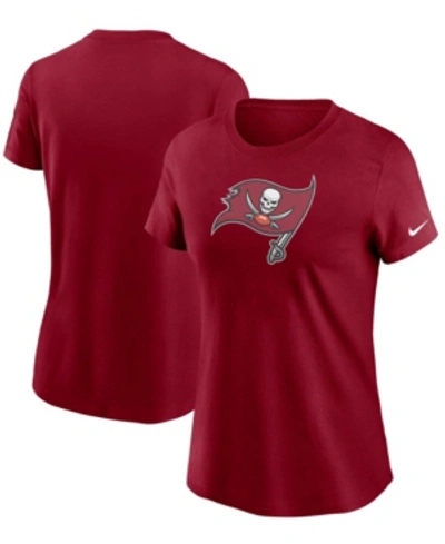 Shop Nike Women's Tampa Bay Buccaneers Logo Essential T-shirt In Red
