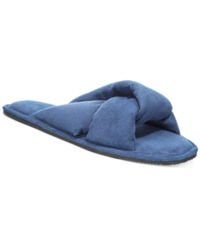 Shop Alfani Women's Twisted Stuffed Slippers, Created For Macy's In Night Shadow