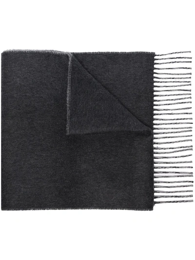 Shop Johnstons Of Elgin Two-tone Cashmere Scarf In Grey