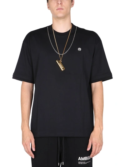 Shop Ambush T-shirt With Iconic Chain In Nero