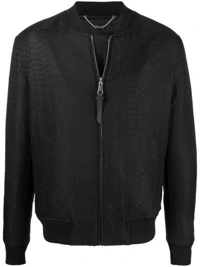 Billionaire Animalier-print Bomber Jacket In Black