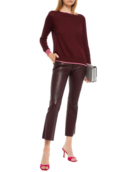 Shop Etro Knitted Sweater In Burgundy