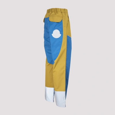 Shop Moncler Genius 2  Cotton Trousers Pants In Blue