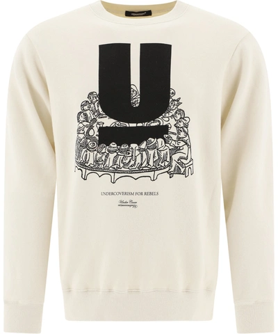 Shop Undercover "ism For Rebels" Sweatshirt In White