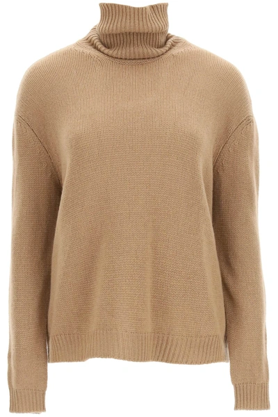 Shop Valentino Cashmere Turtleneck Sweater In Brown