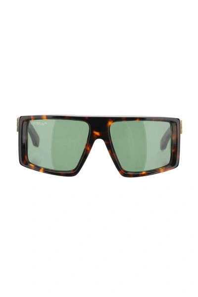 Shop Off-white Alps Sunglasses In Brown,green,gold