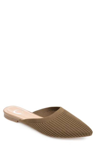 Shop Journee Collection Aniee Knit Mule In Taupe