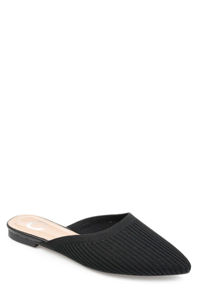 Shop Journee Collection Aniee Knit Mule In Black