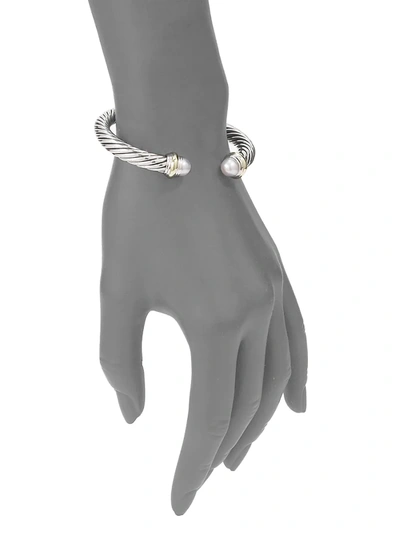 Shop David Yurman Women's Cable Classics Bracelet With Pearls & 14k Yellow Gold