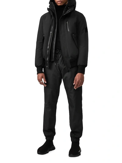 Mackage Black Down Dixon 2-in-1 Bomber Jacket In Black