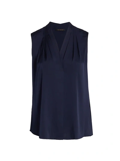 Shop Kobi Halperin Mila Plus Size Sleeveless Blouse In Midnight Blue