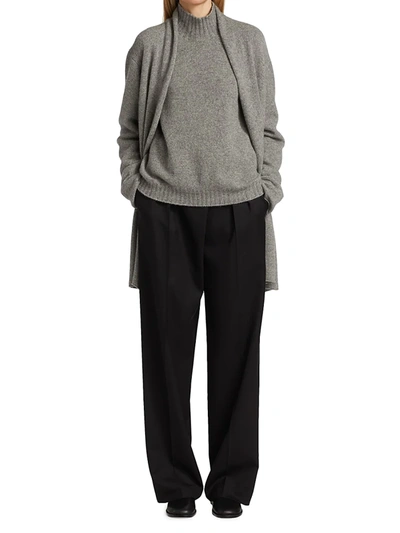 Shop The Row Women's Fulham Cashmere Knit Cardigan In Medium Heather Grey