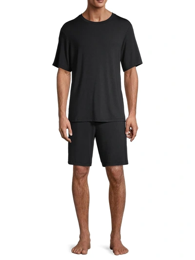 Shop Eberjey Men's Henry Jersey Pajama Set In Black