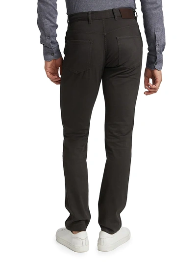 Shop Ermenegildo Zegna Slim-fit Stretch Gabardine Jeans In Grey